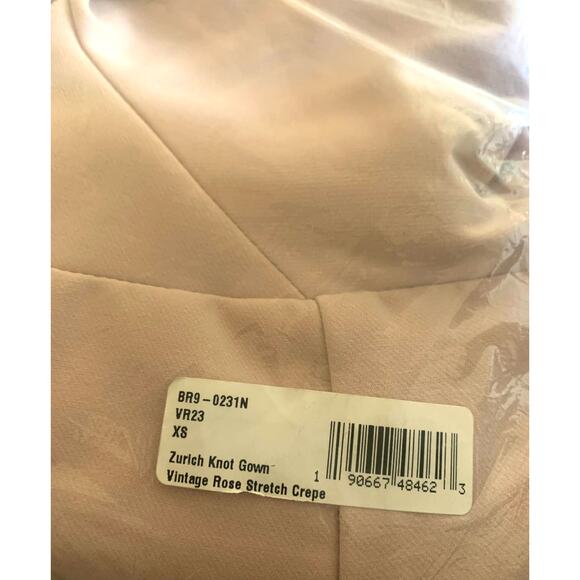 Show Me Your Mumu Zurich Knot Gown in Vintage Rose Stretch Crepe XS NWT - Picture 6 of 7